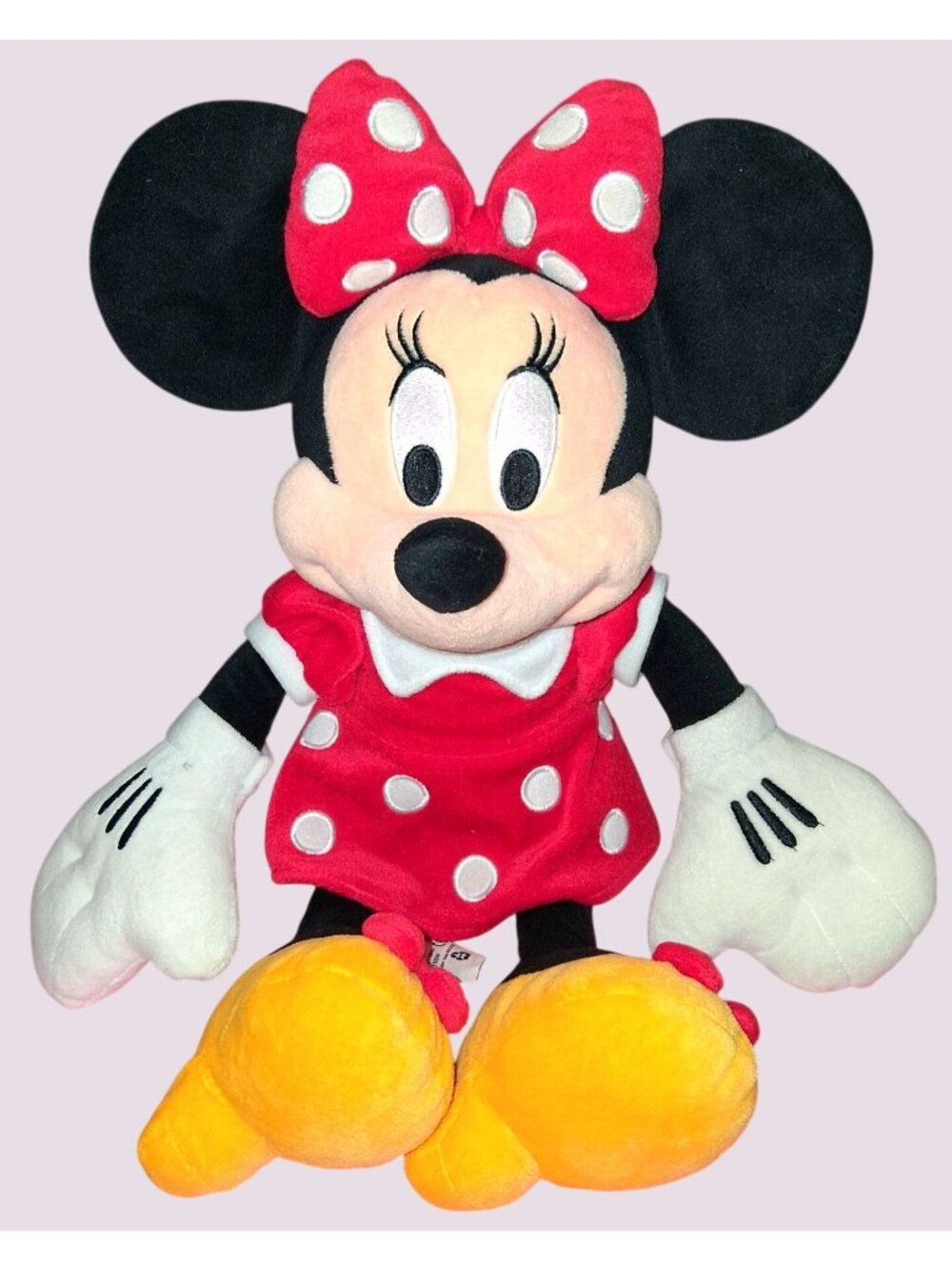 Disney Minnie Mouse Plush Doll 20" Red Polka Dot Dress Bow Stuffed Animal Collec